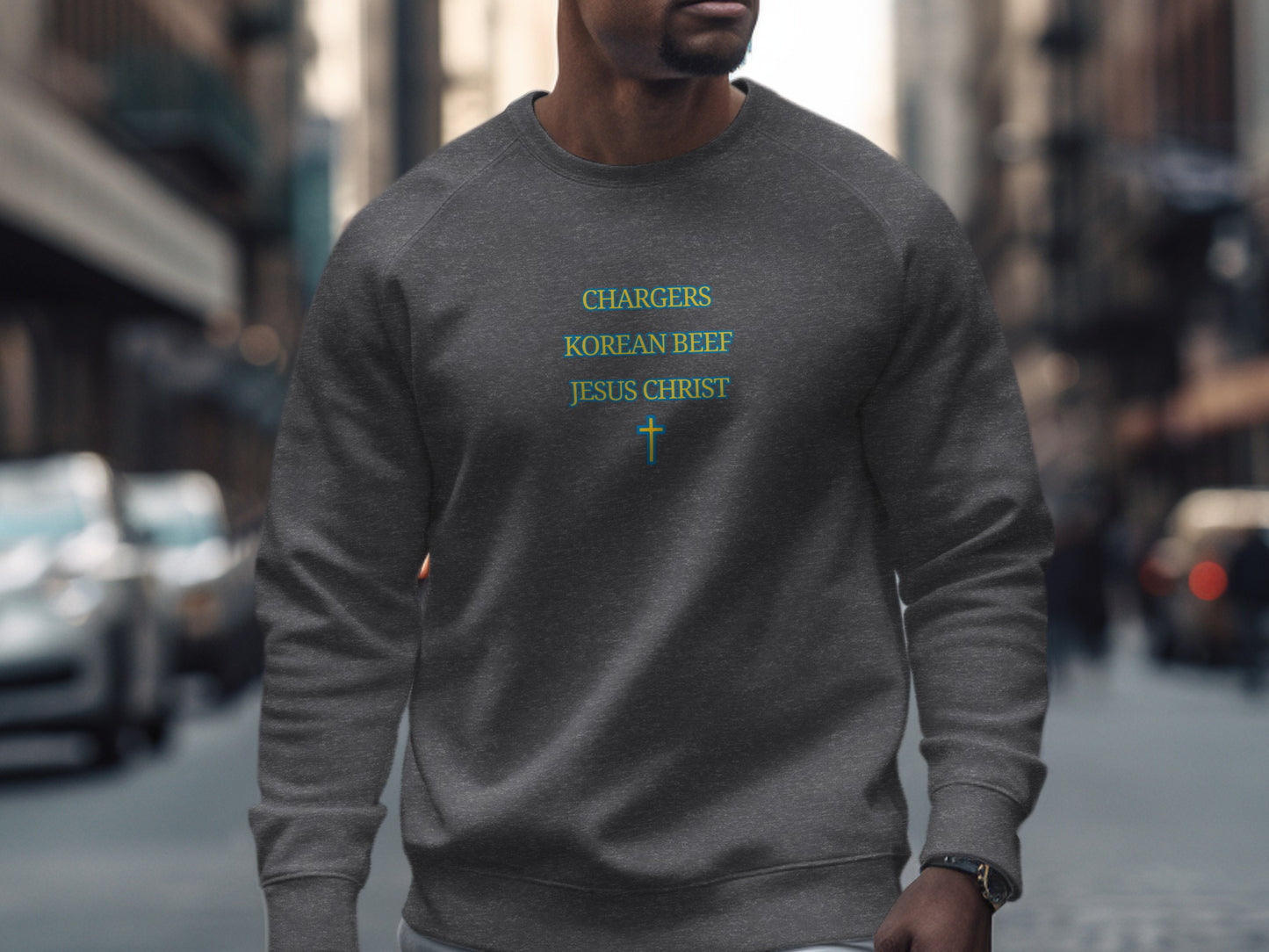 Unique Chargers Korean Beef Jesus Christ sweatshirt product