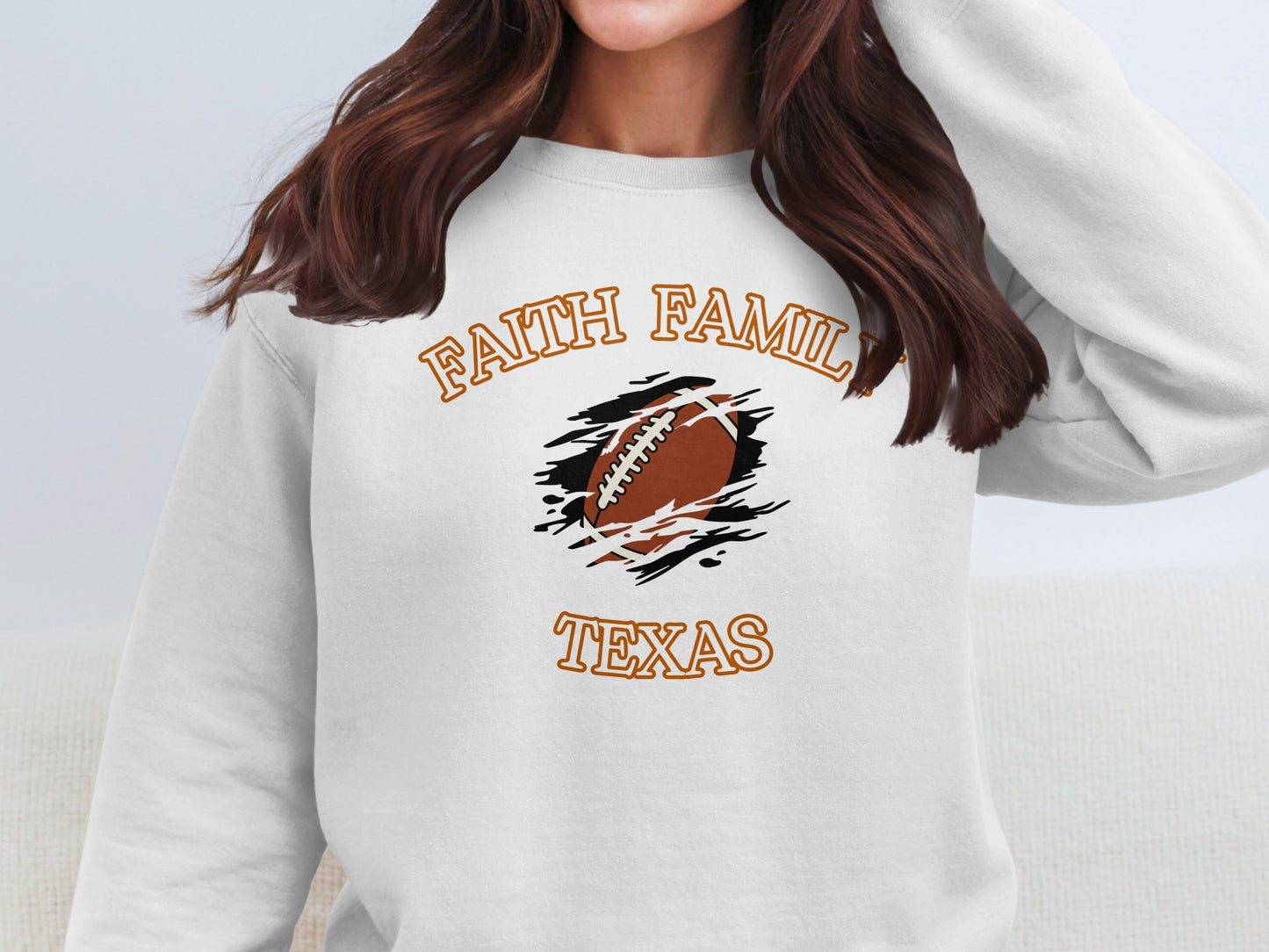 Faith Family Texas Football Graphic Sweatshirt product