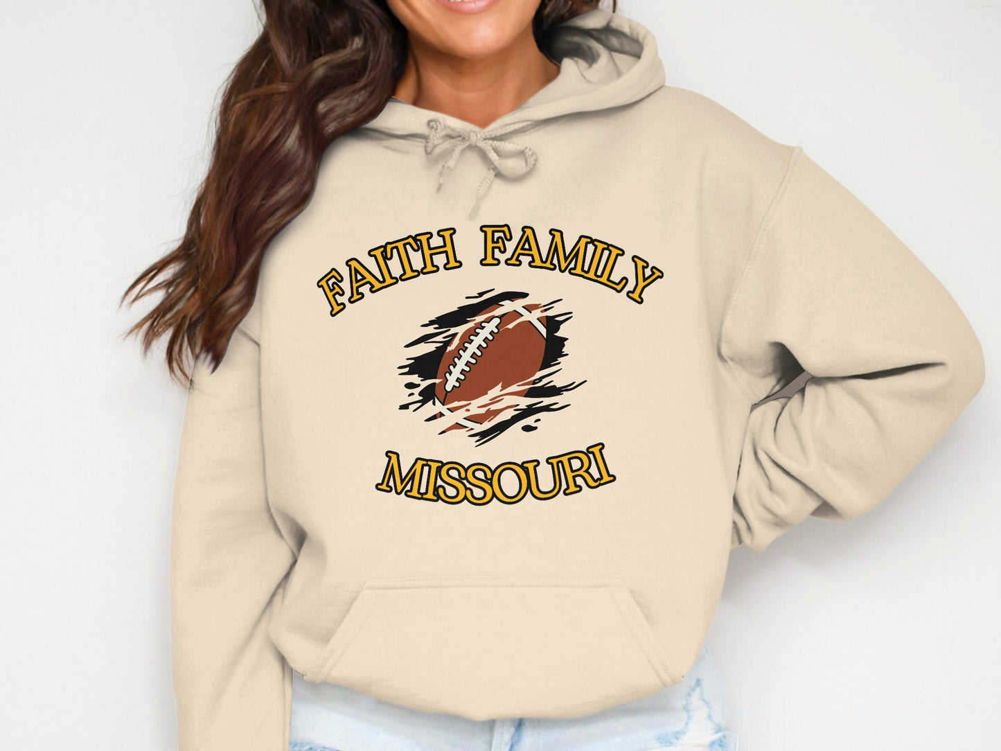 Faith Family Missouri Football Print Hoodie product