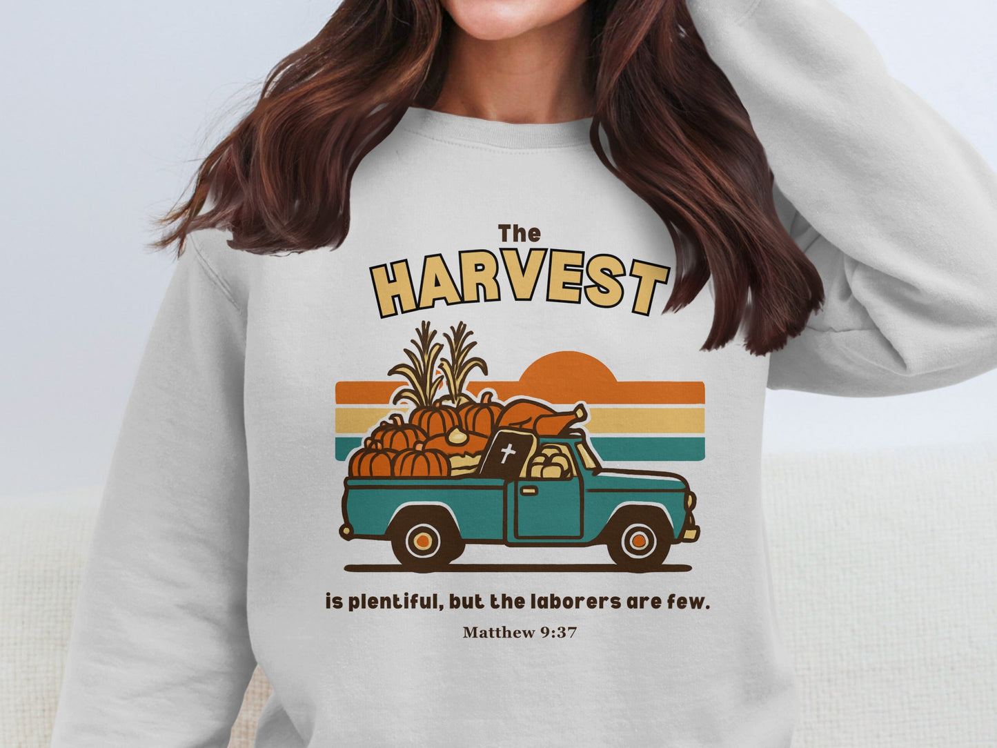 The Harvest Pumpkin Truck Vintage Style Sweatshirt