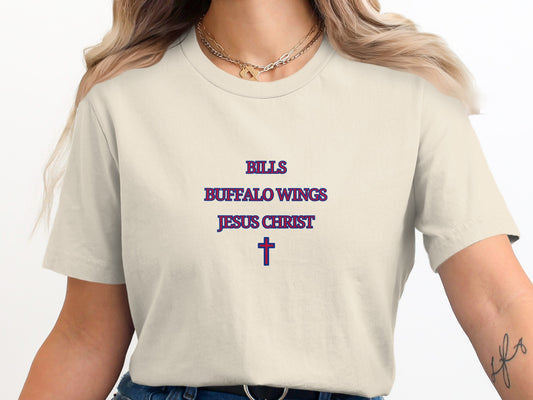 Buffalo Wings Jesus Christ Graphic Tee Shirt product type