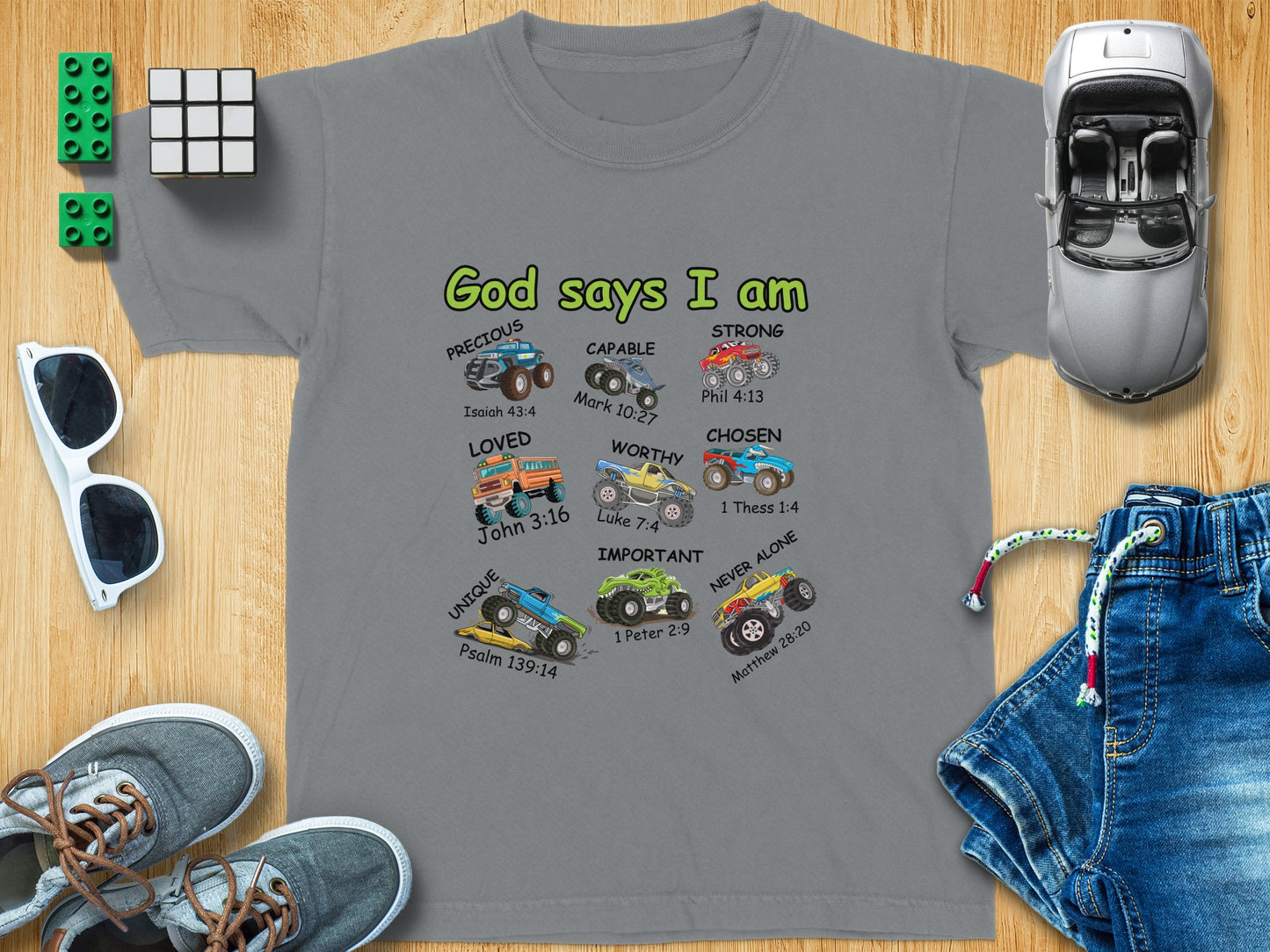 God Says I Am Cars Design Inspirational T-Shirt