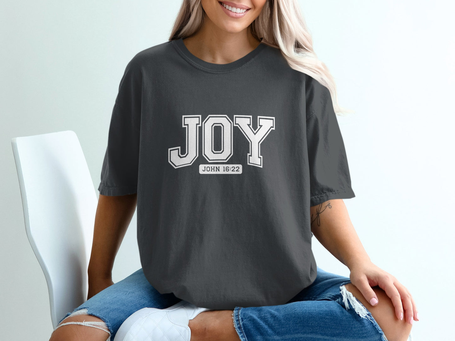 JOY John 16:22 Graphic Shirt for Religious Enthusiasts