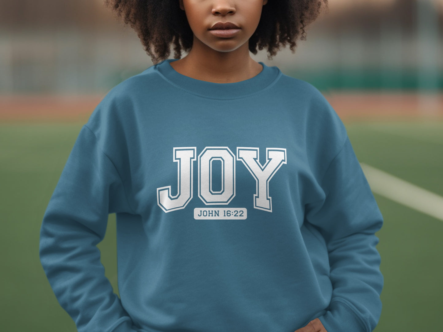 JOY John 16:22 inspirational quote sweatshirt