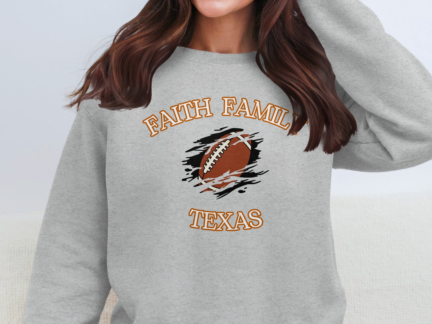 Faith Family Texas Football Graphic Top product type
