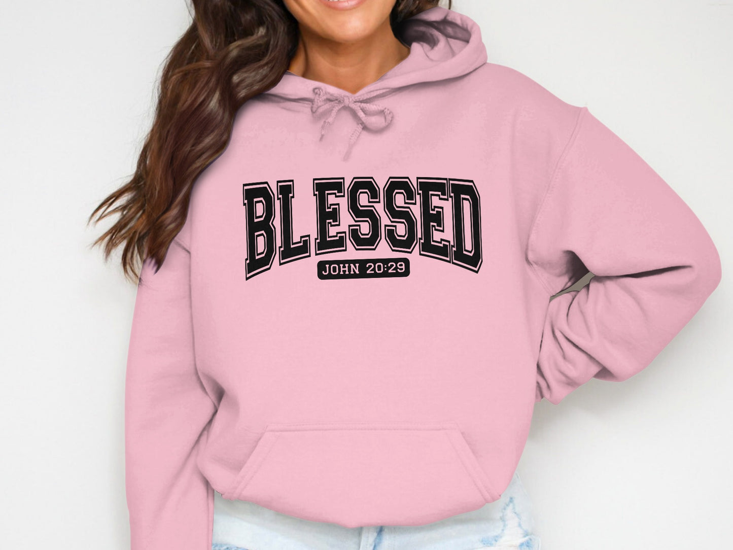 Blessed John 20:29 Print Hoodie