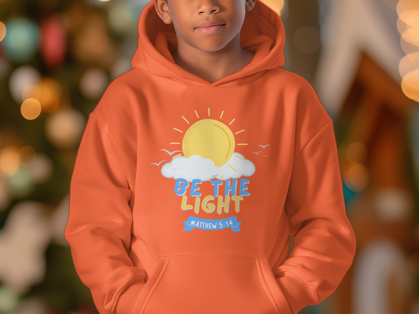 Be The Light Matthew 5:14 Motivational Hoodie
