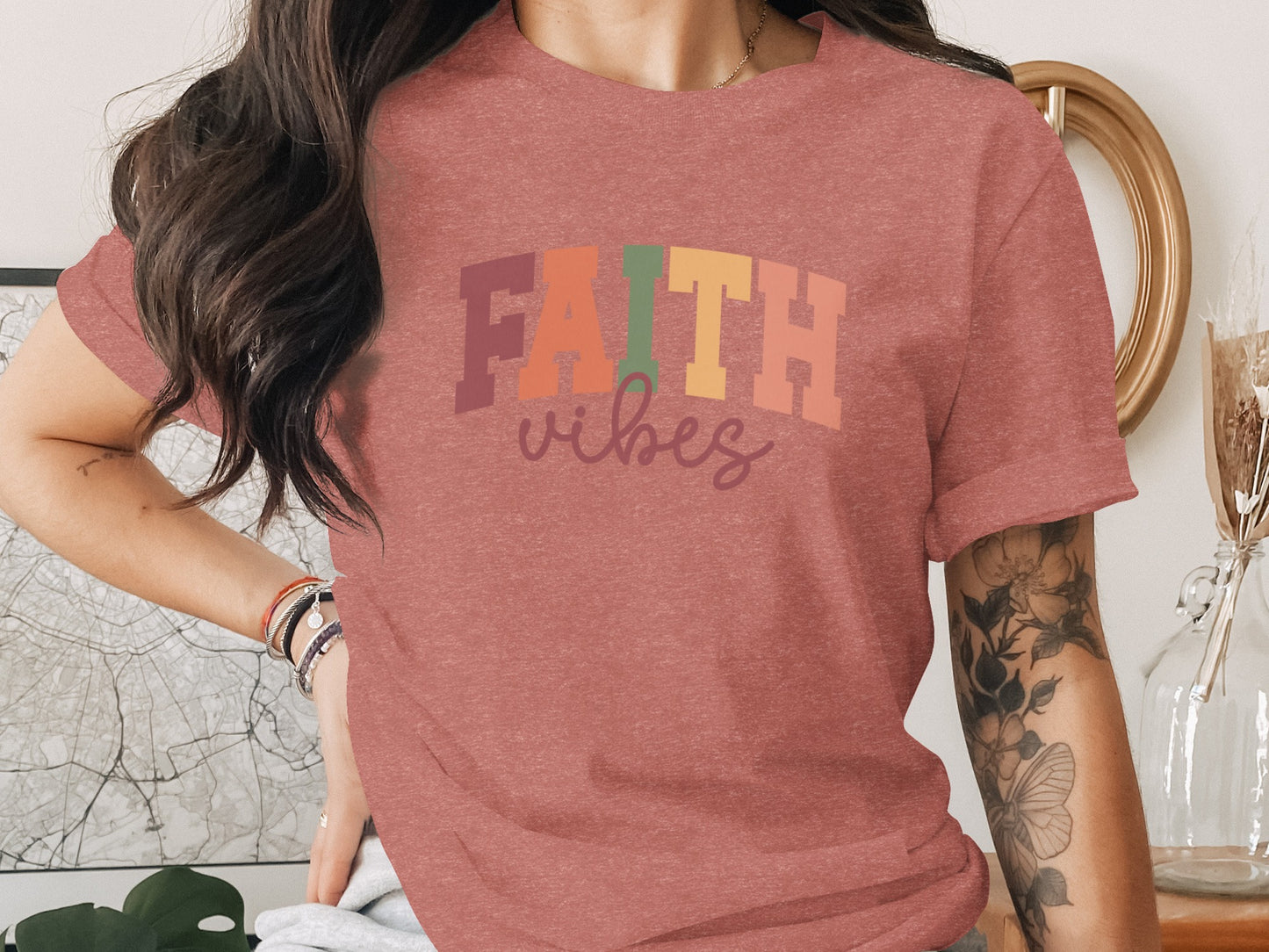 Faith Vibes Graphic Printed Casual T-Shirt