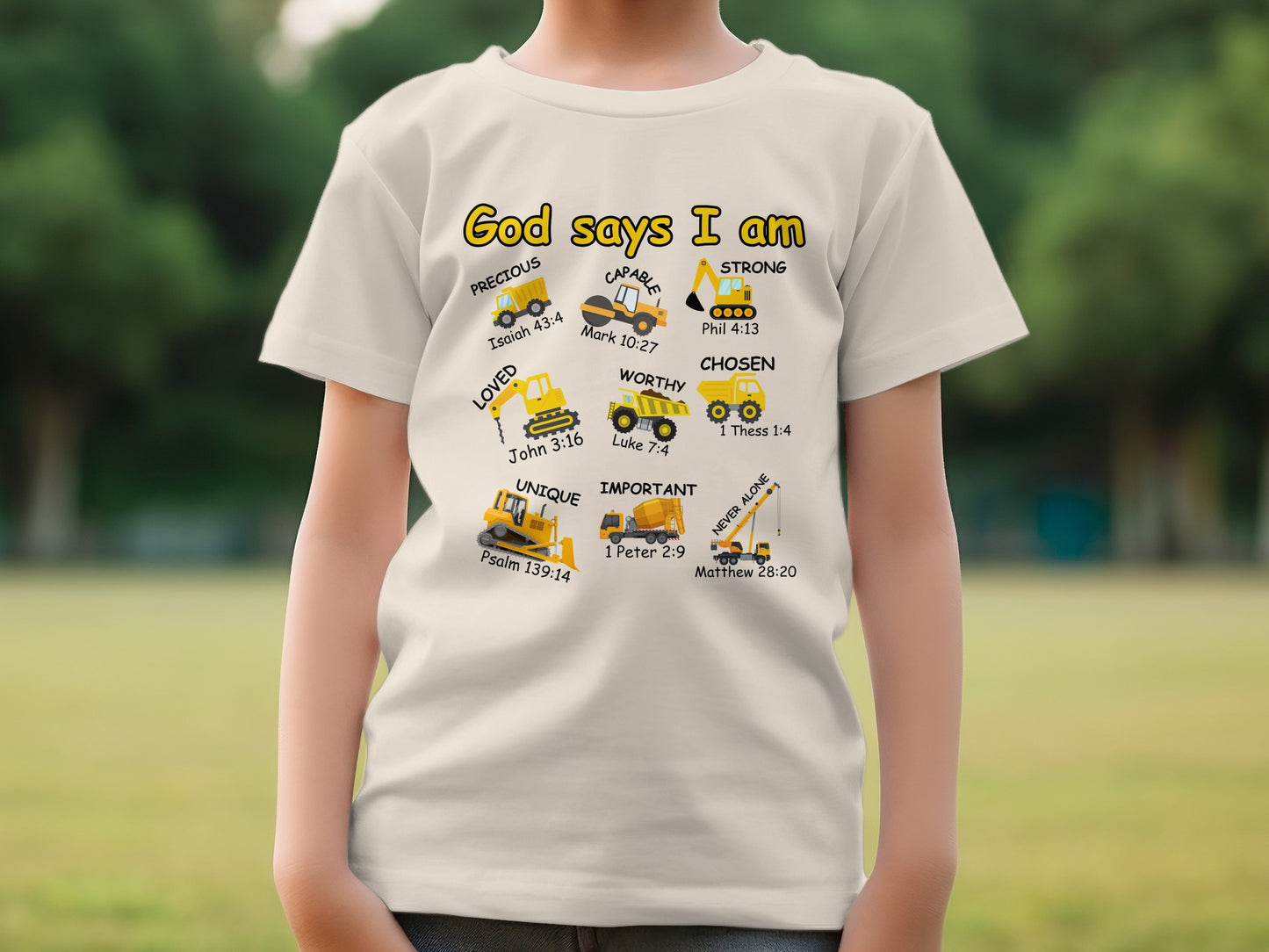 God Says I Am Christian Affirmation Boys Shirt
