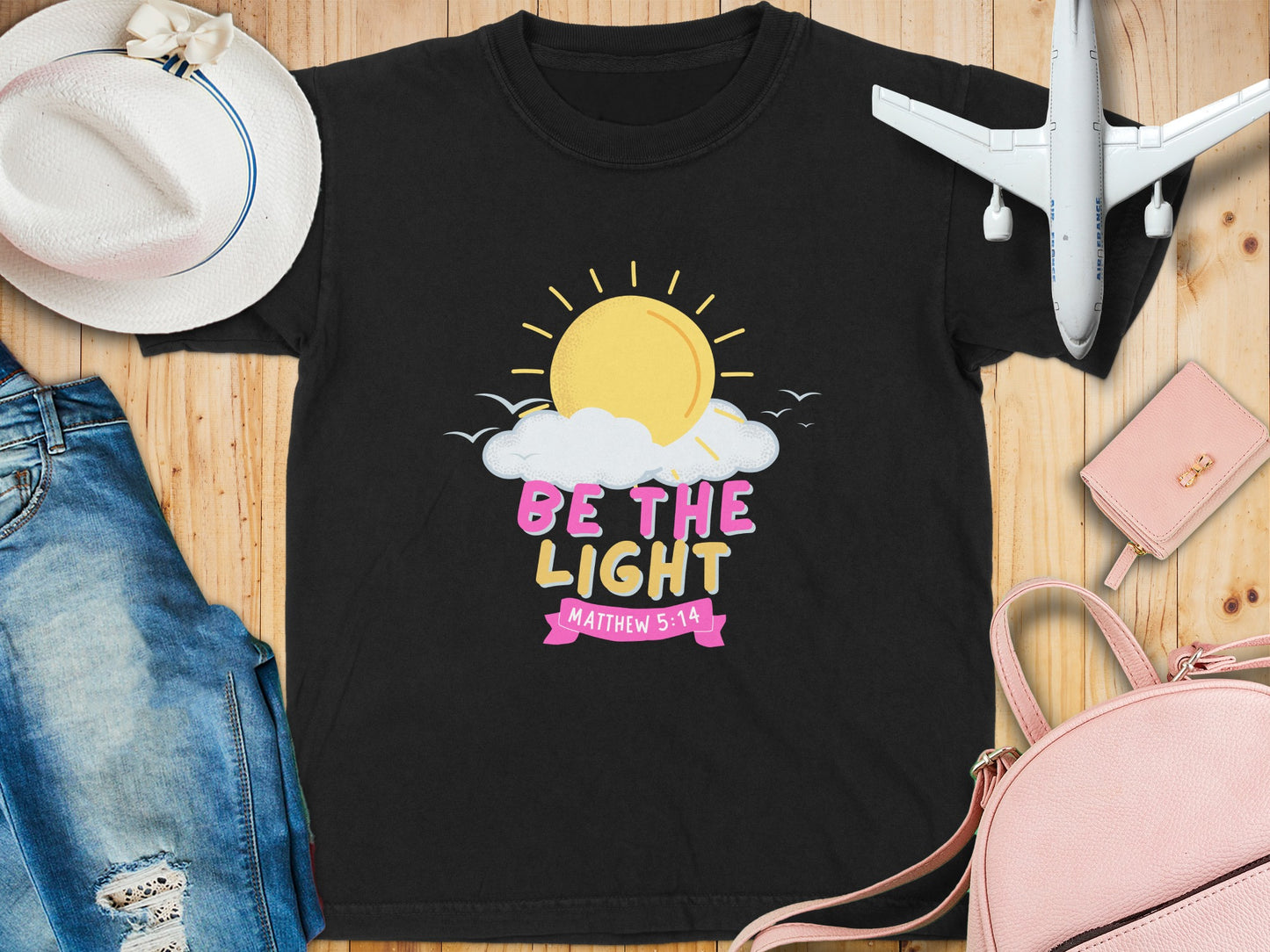 Be the Light Matthew 5 14 Inspirational T-Shirt
