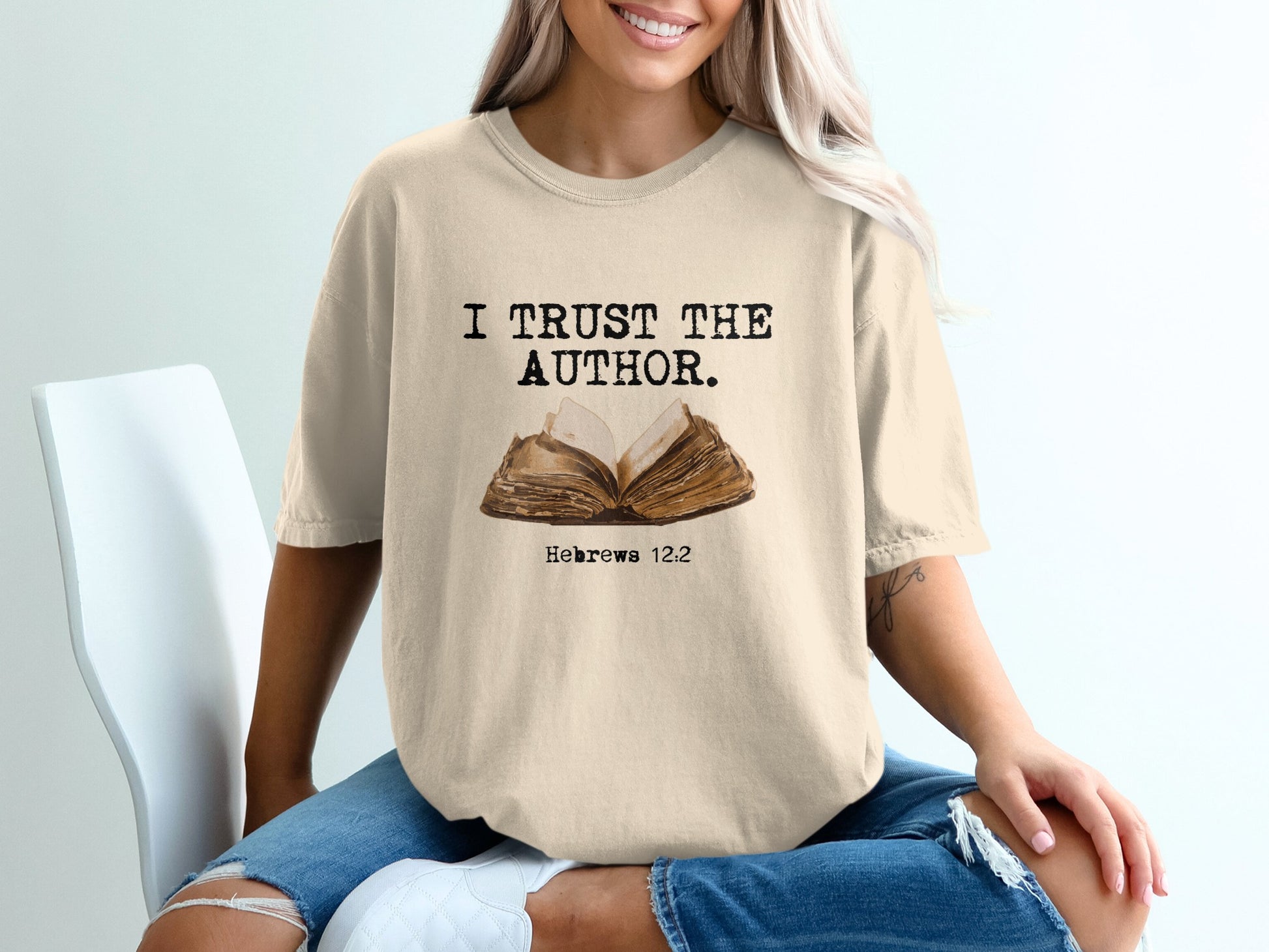 I Trust the Author Hebrews 12:2 T-shirt product type