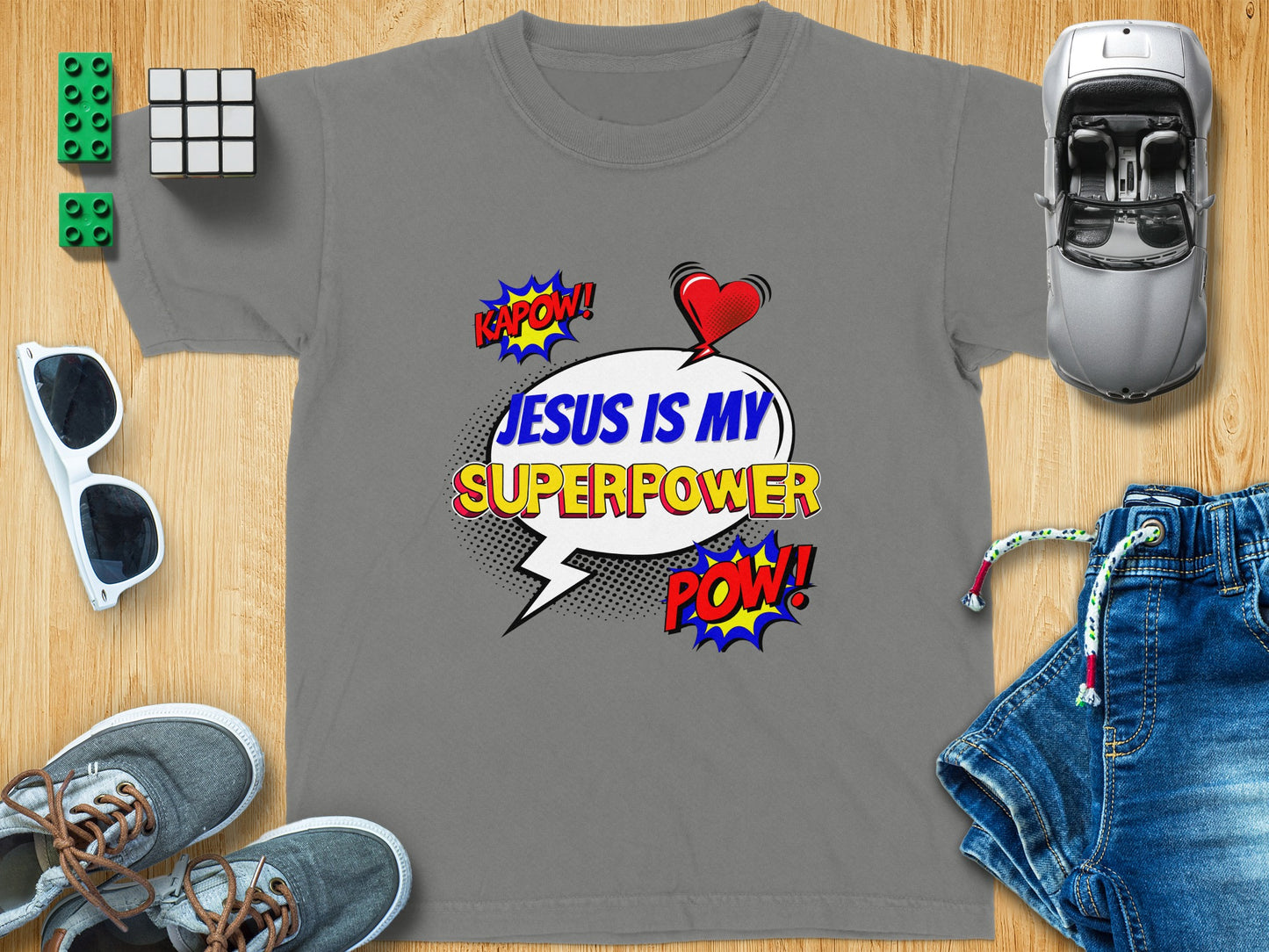 Jesus is My Superpower Pow Graphic T-Shirt