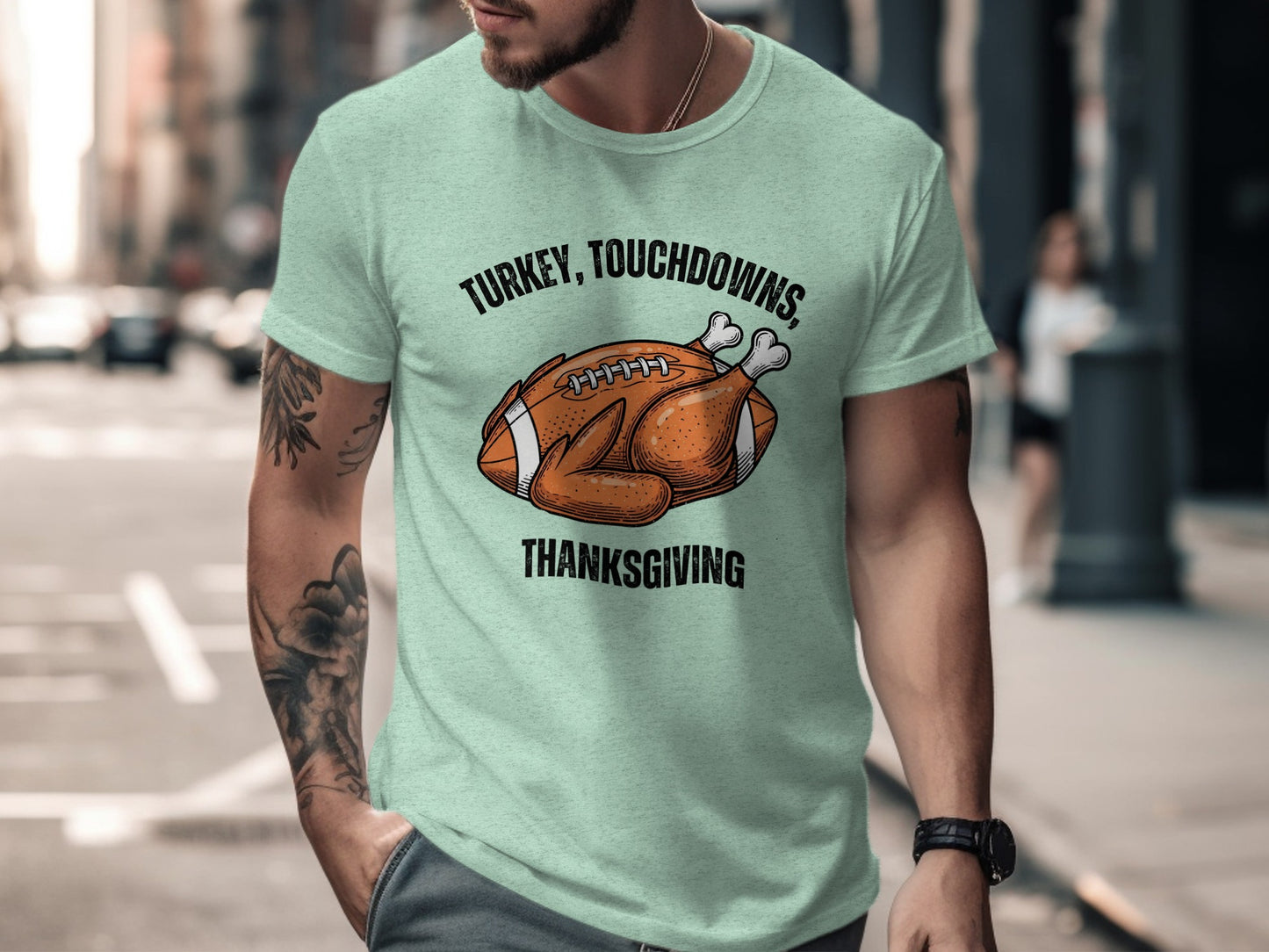 Turkey Touchdowns Thanksgiving T-shirt
