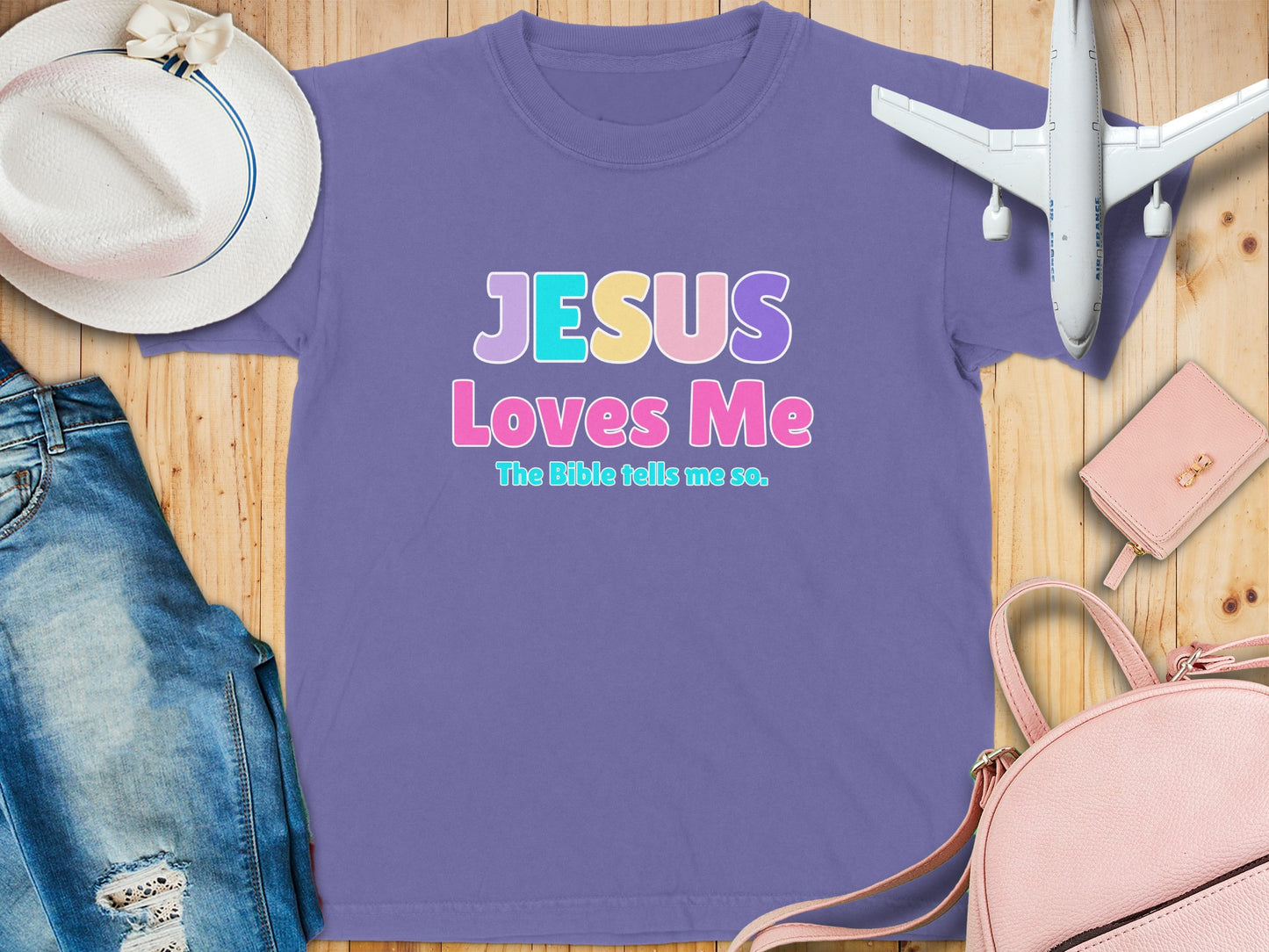 Colorful Jesus Loves Me The Bible Tells Me So Shirt