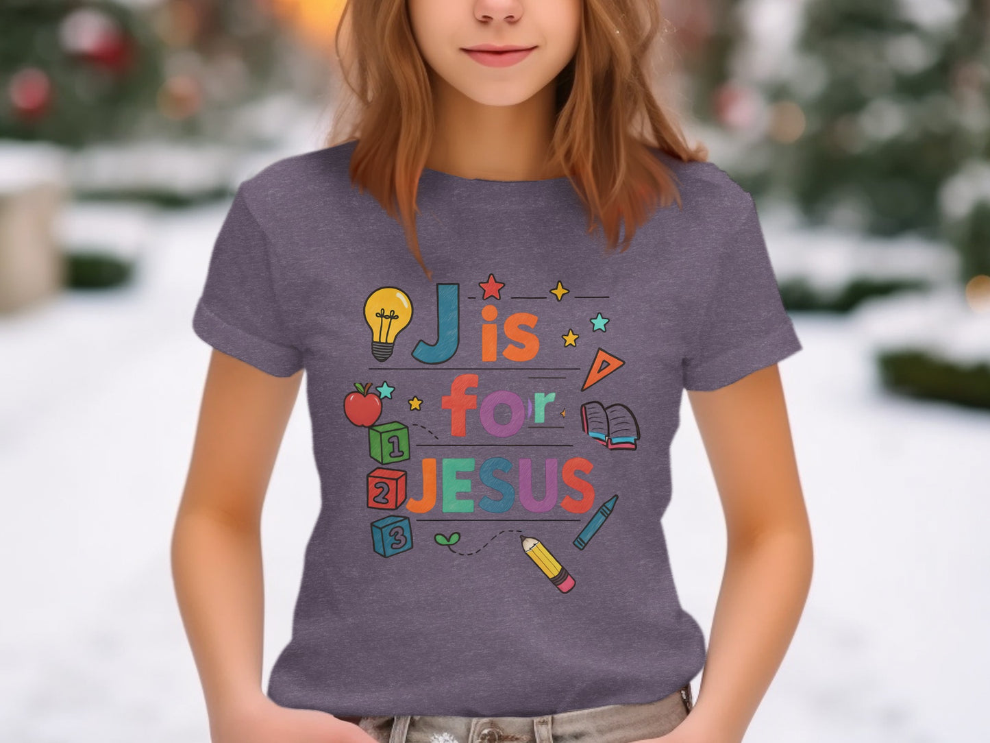 J is for Jesus Colorful Graphic T-Shirt product