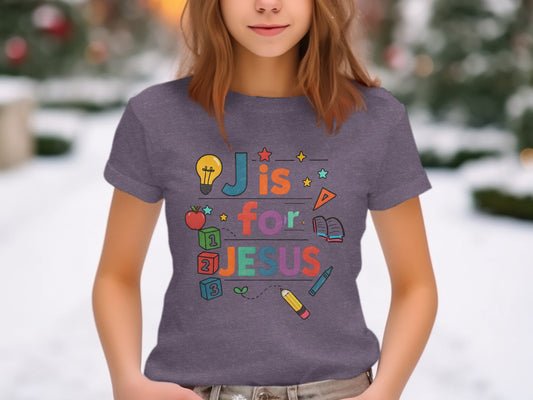 J is for Jesus Colorful Graphic T-Shirt product