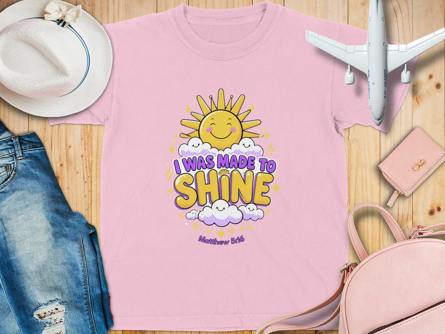 I Was Made to Shine Bible Verse Graphic T-Shirt
