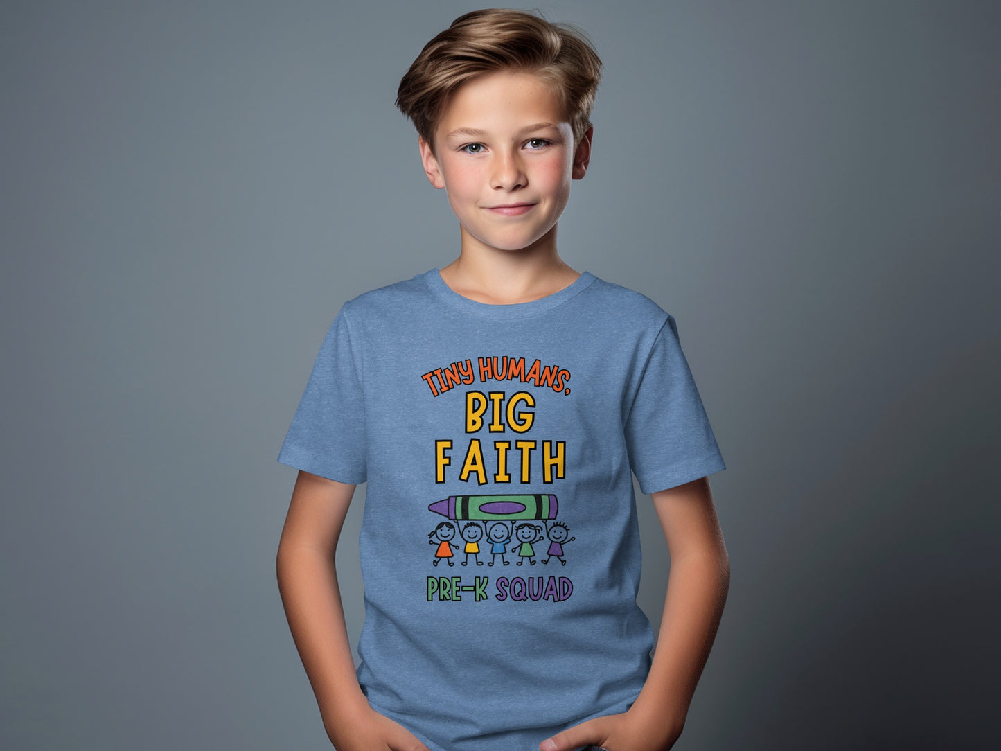 Tiny Humans Big Faith Pre-K Squad T-shirt