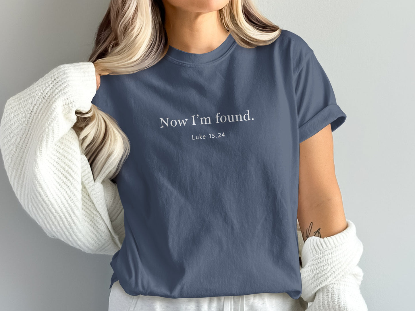Now I'm Found Luke 15:24 Graphic Tee Shirt product type