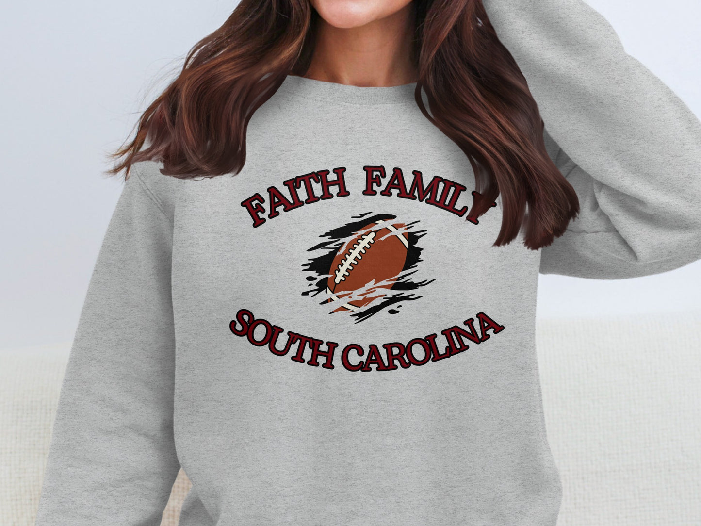 Faith Family South Carolina Football Sweatshirt product