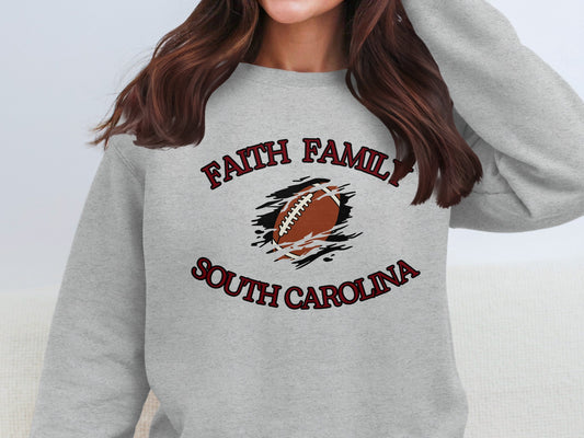 Faith Family South Carolina Football Sweatshirt product