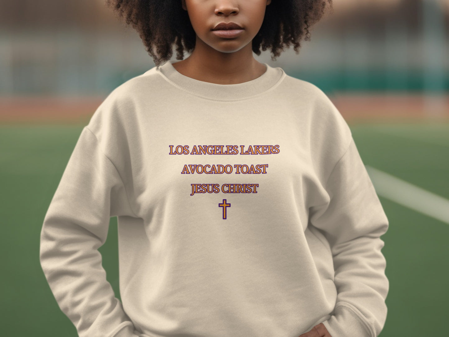 Los Angeles Lakers Avocado Toast Jesus Christ sweatshirt