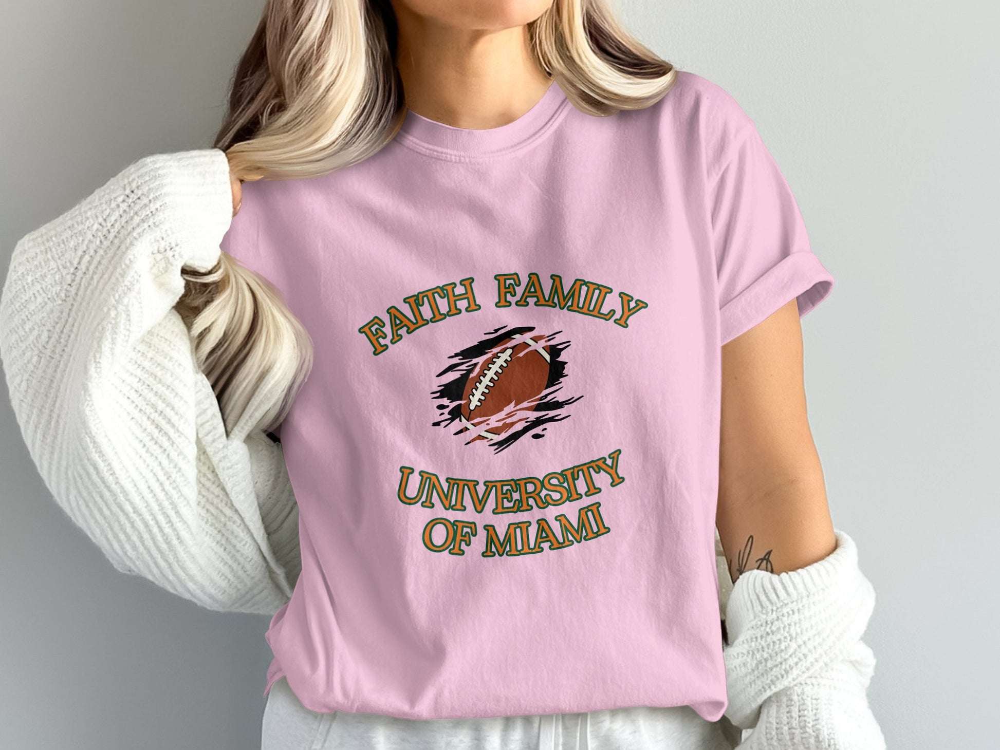 Faith Family University of Miami Graphic Tee