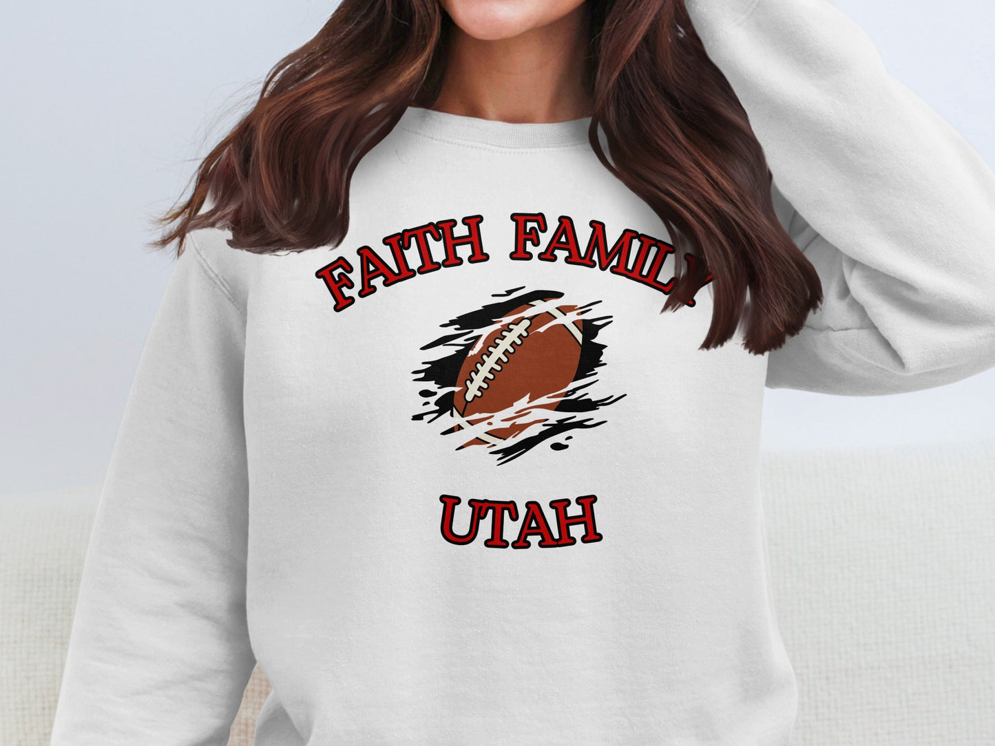 Faith Family Utah Football Graphic Sweatshirt product