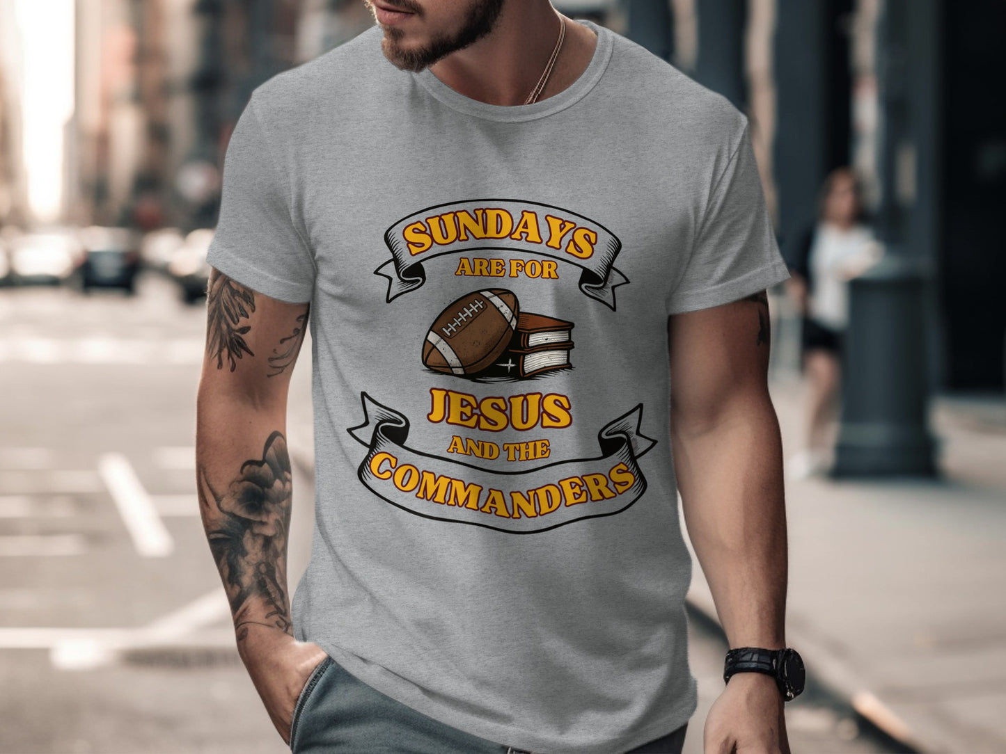 Sundays Are For Jesus and The Commanders T-Shirt product
