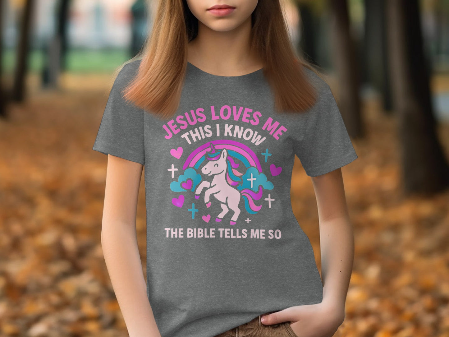 Jesus Loves Me This I Know Unicorn Kid's T-Shirt