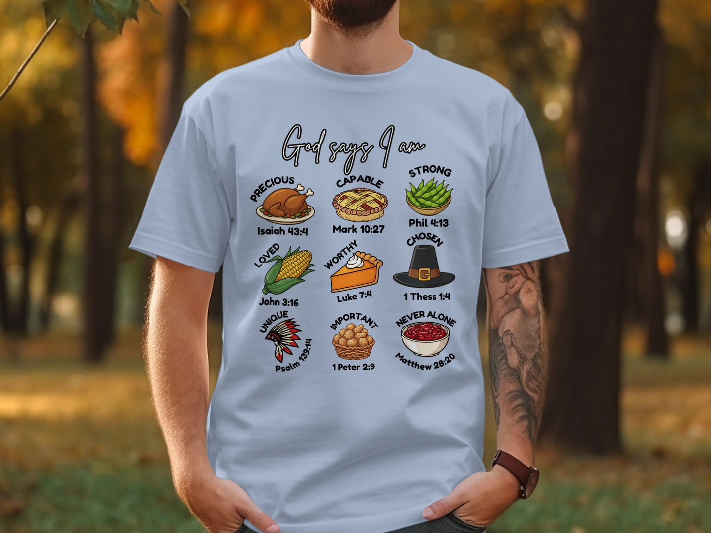 God Says I Am Christian Graphic T-shirt for Men