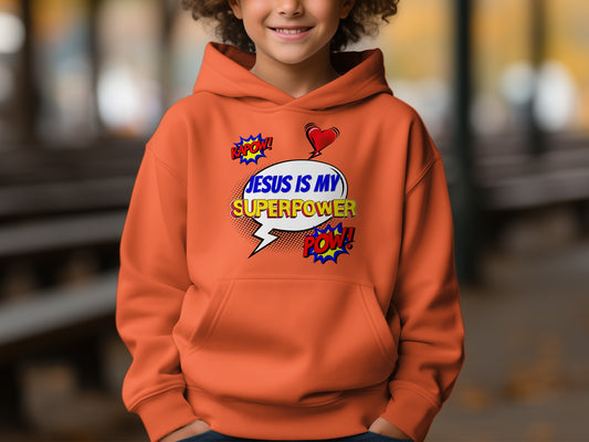 Jesus Is My Superpower Hoodie Youth Apparel