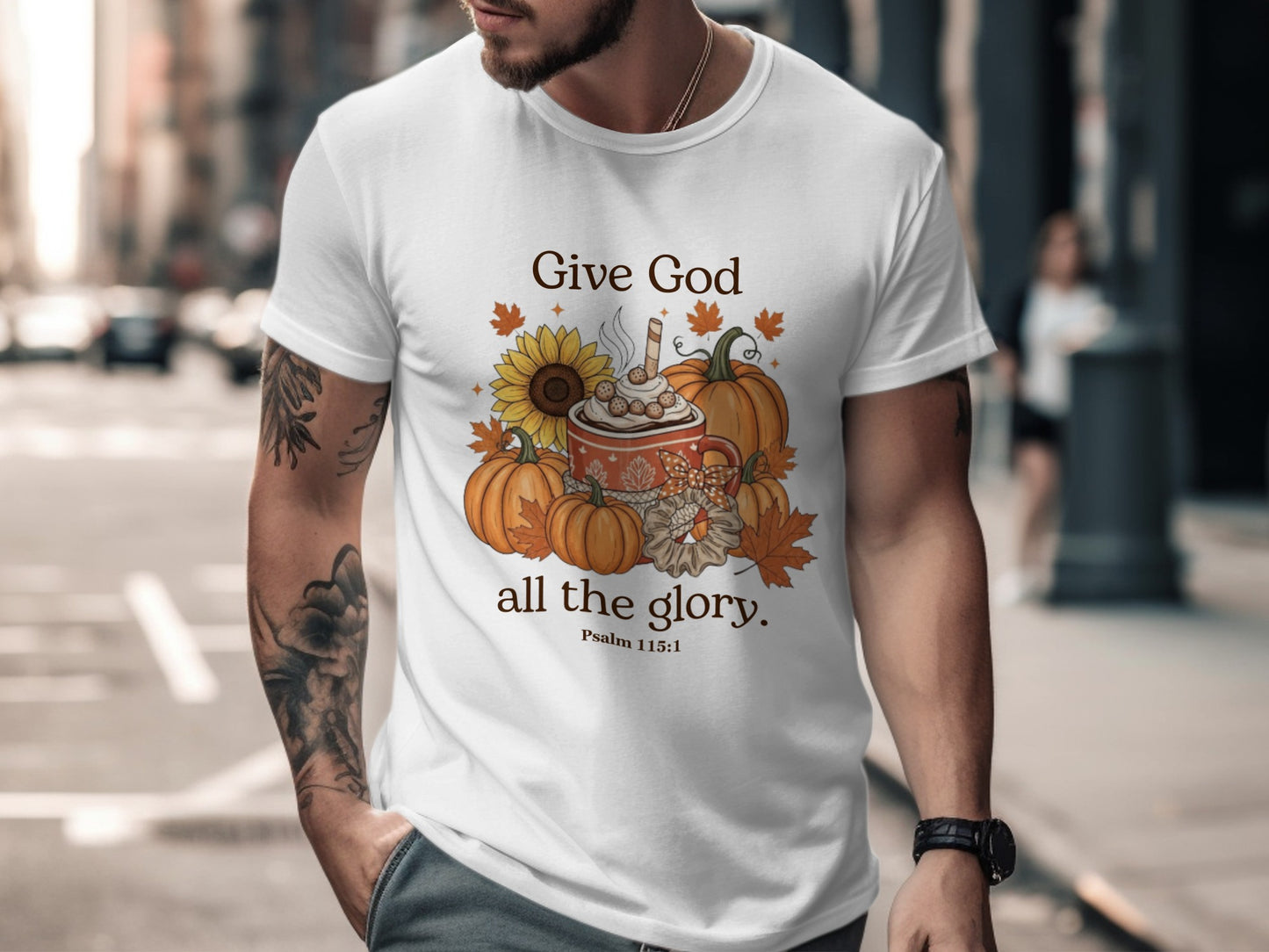 Give God All the Glory Psalm 11531 Fall Pumpkin T Shirt