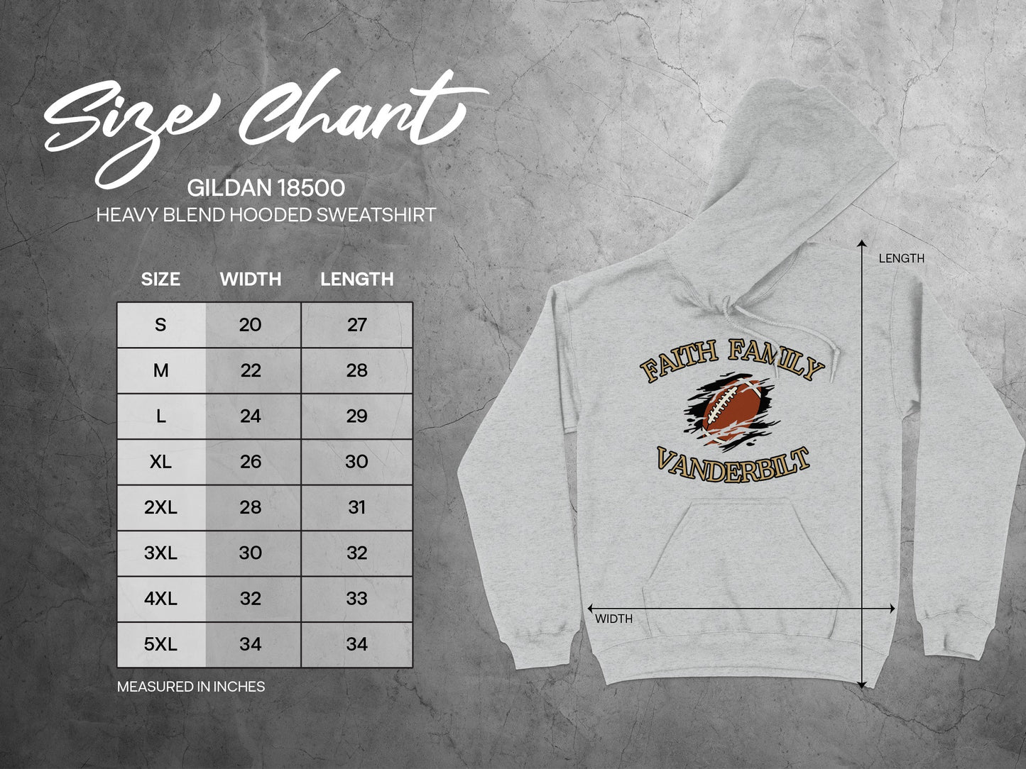 Vanderbilt Faith Family Heavy Blend Hooded Sweatshirt product type