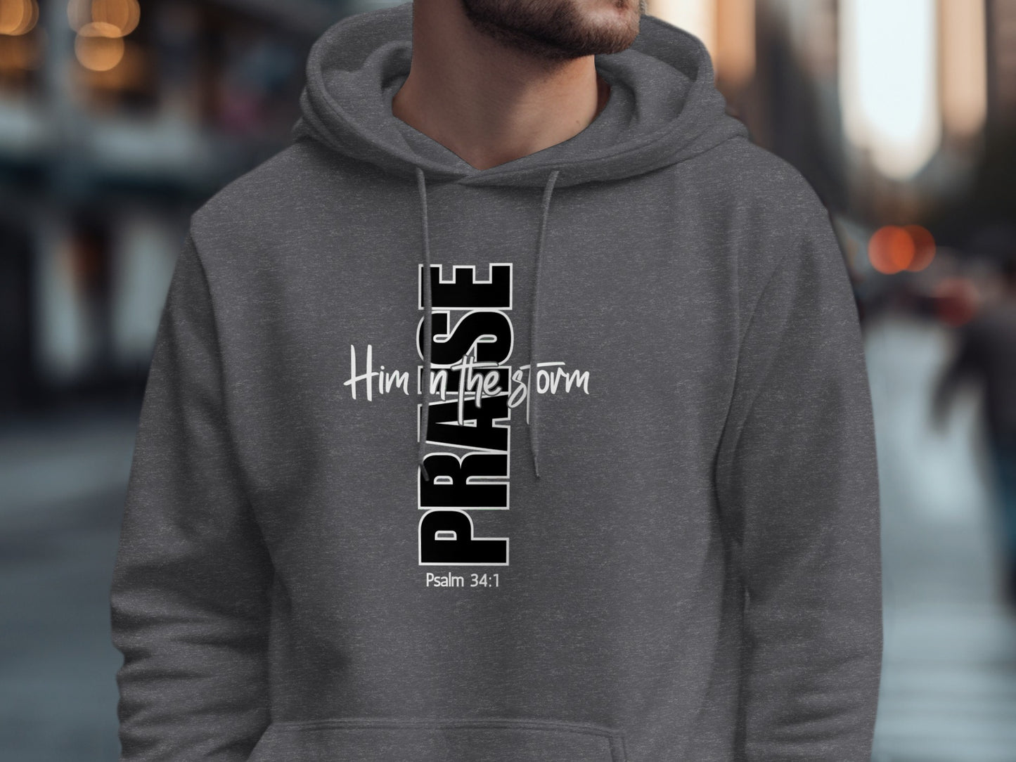 Praise Him In The Storm Psalm 34:1 Hoodie product