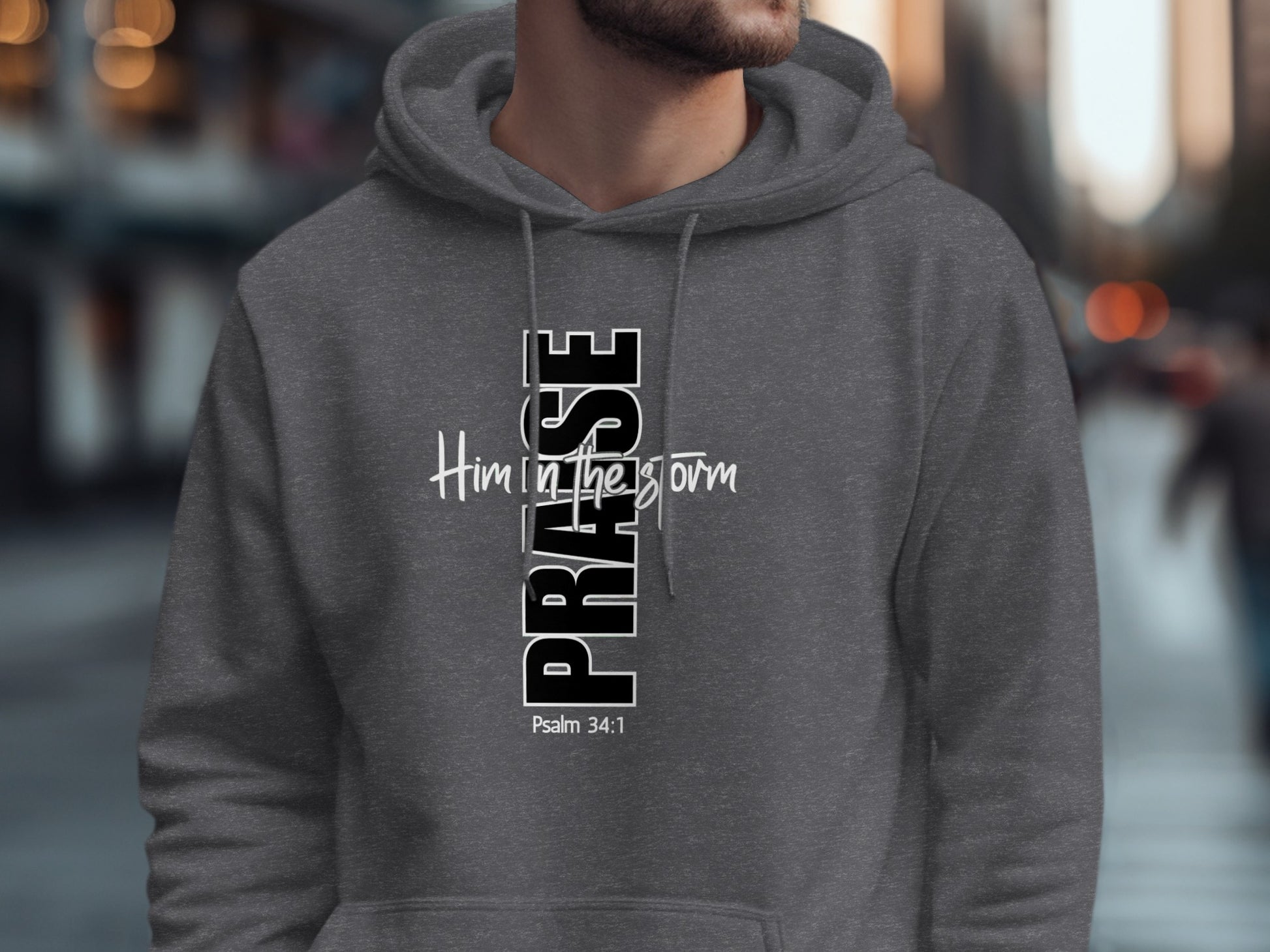 Praise Him In The Storm Psalm 34:1 Hoodie product