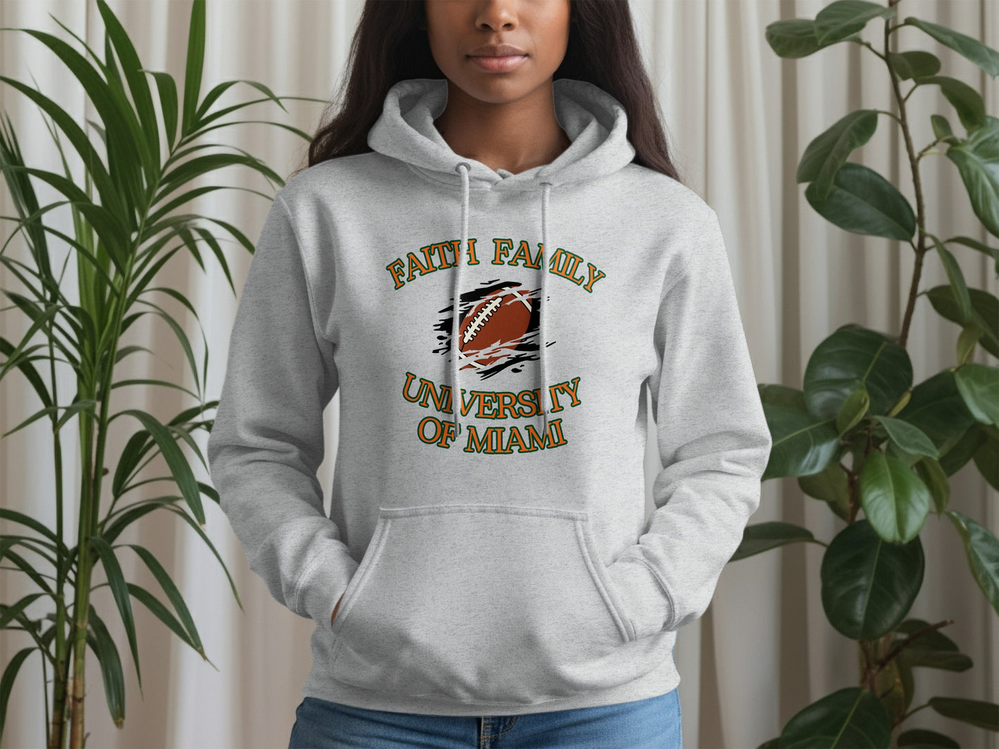 Faith Family University of Miami graphic hoodie product