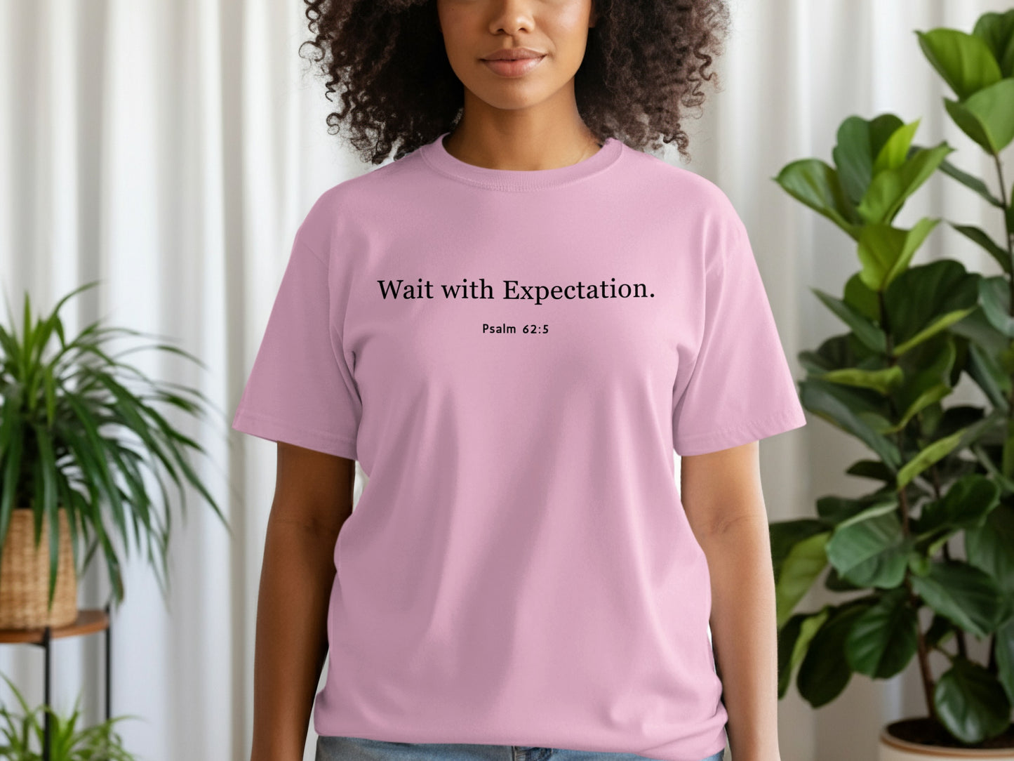 Wait with Expectation Psalm 62 5 Text Tee product type