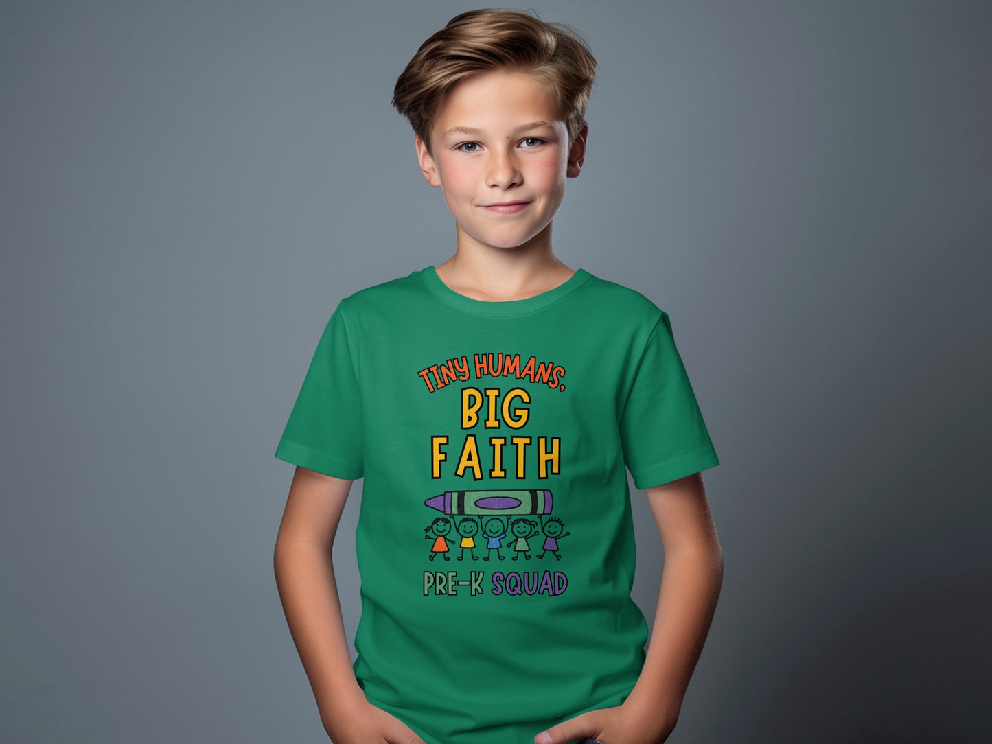 Tiny Humans Big Faith Pre-K Squad T-shirt