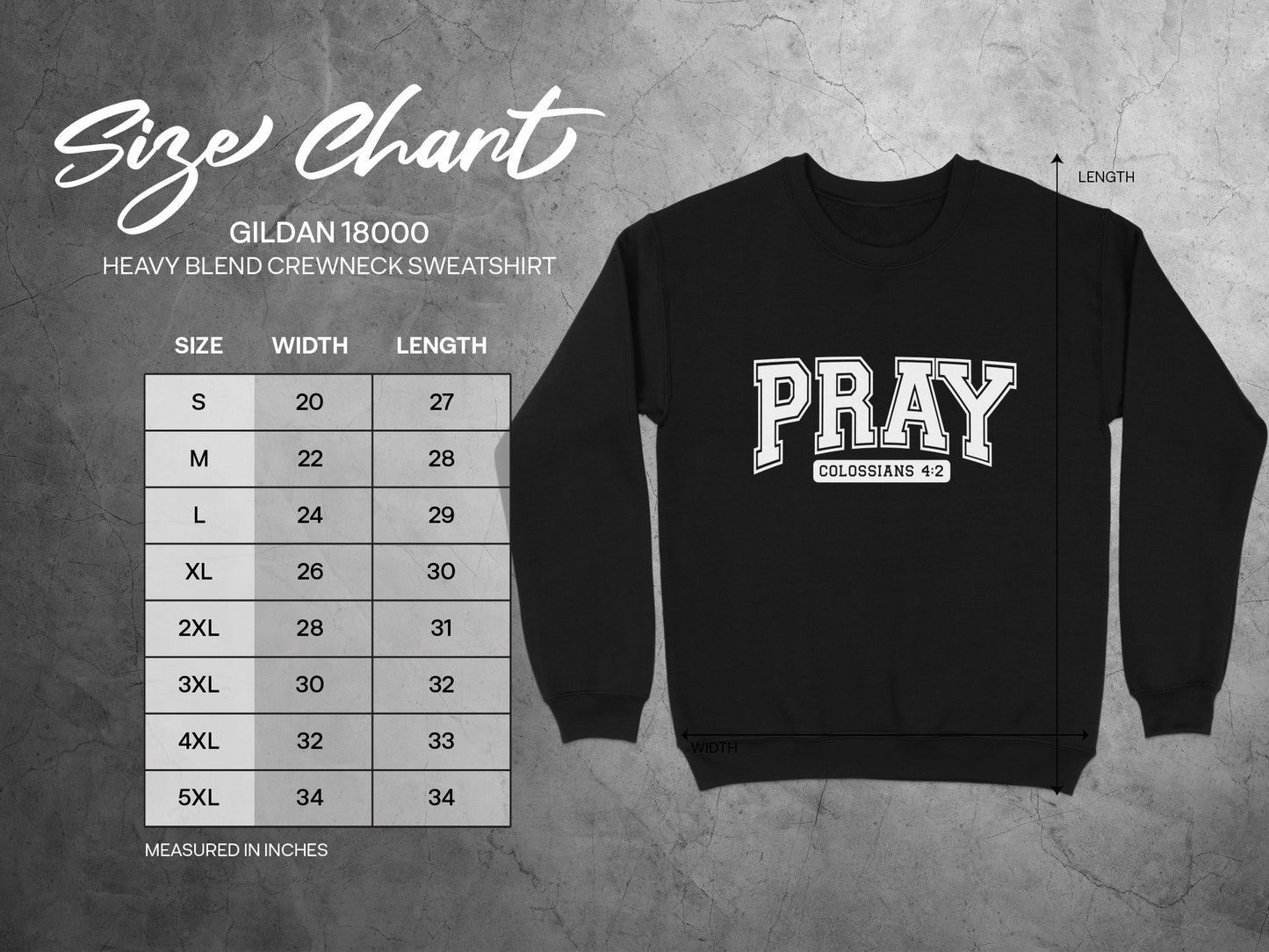 Pray Colossians 4:2 Embroidered Crewneck Sweatshirt