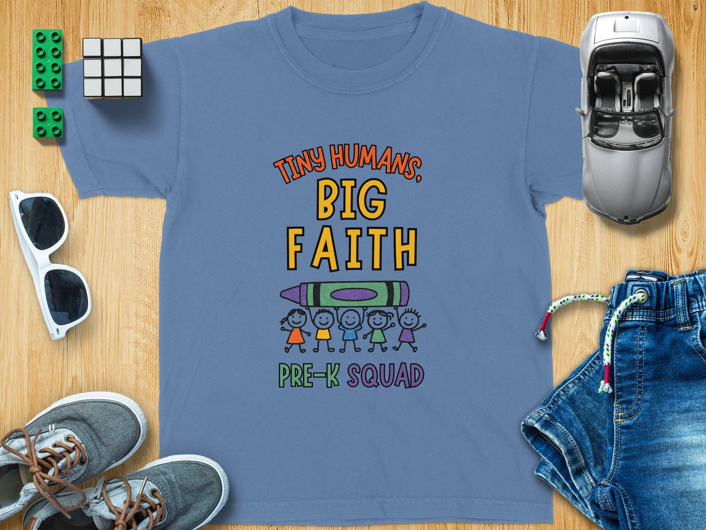Tiny Humans Big Faith Pre-K Squad Shirt