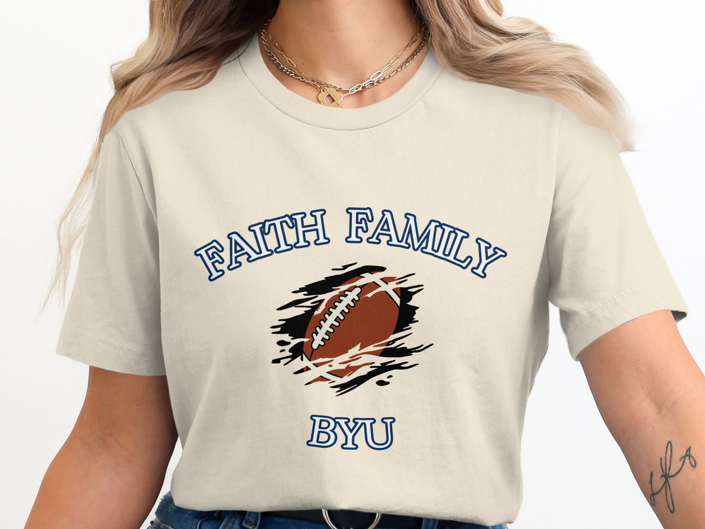 Faith Family BYU Football Graphic Shirt