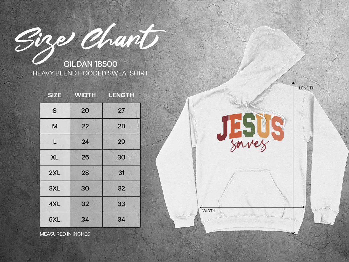 JESUS Saves Heavy Blend Hooded Sweatshirt Product