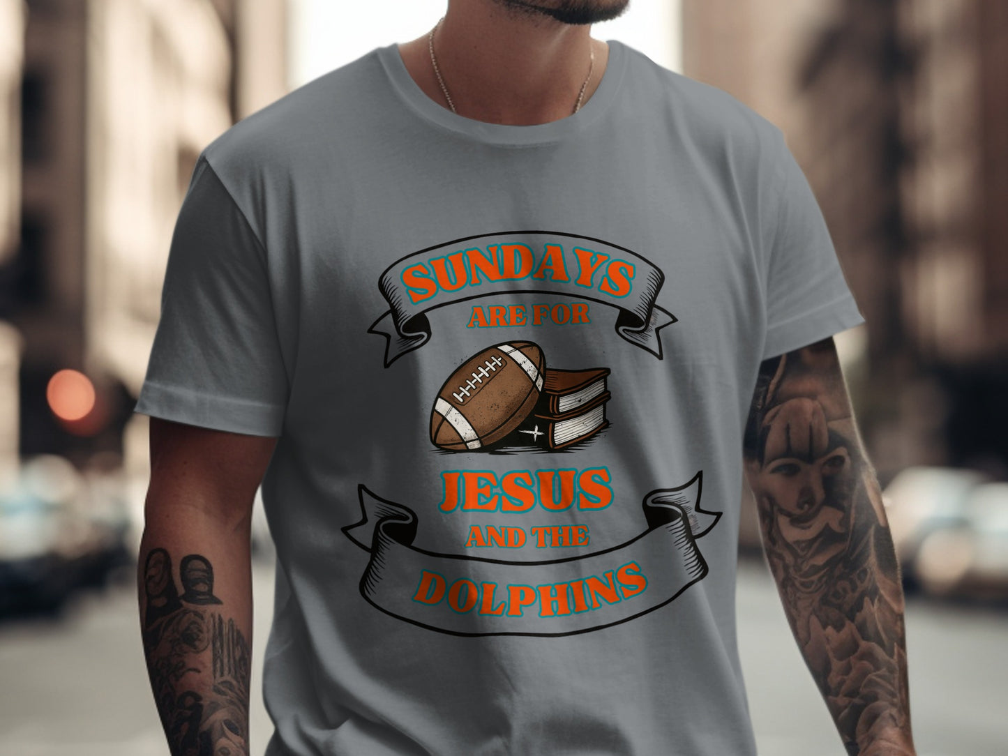 Sundays Are For Jesus And The Dolphins T-shirt product