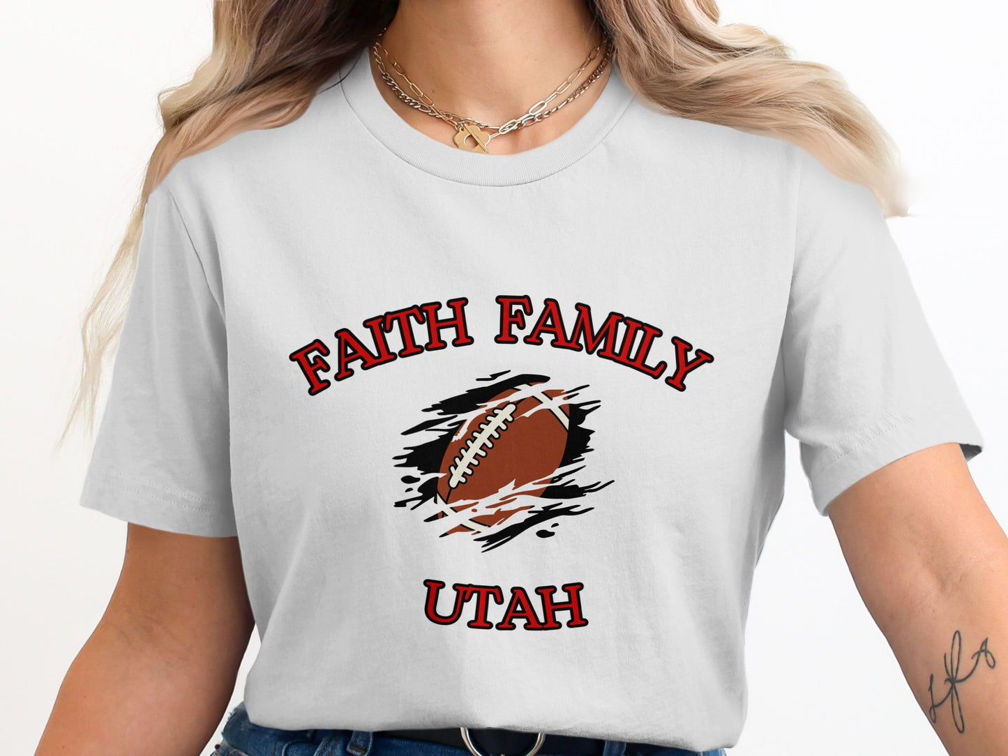 Faith Family Utah Football Graphic T-shirt