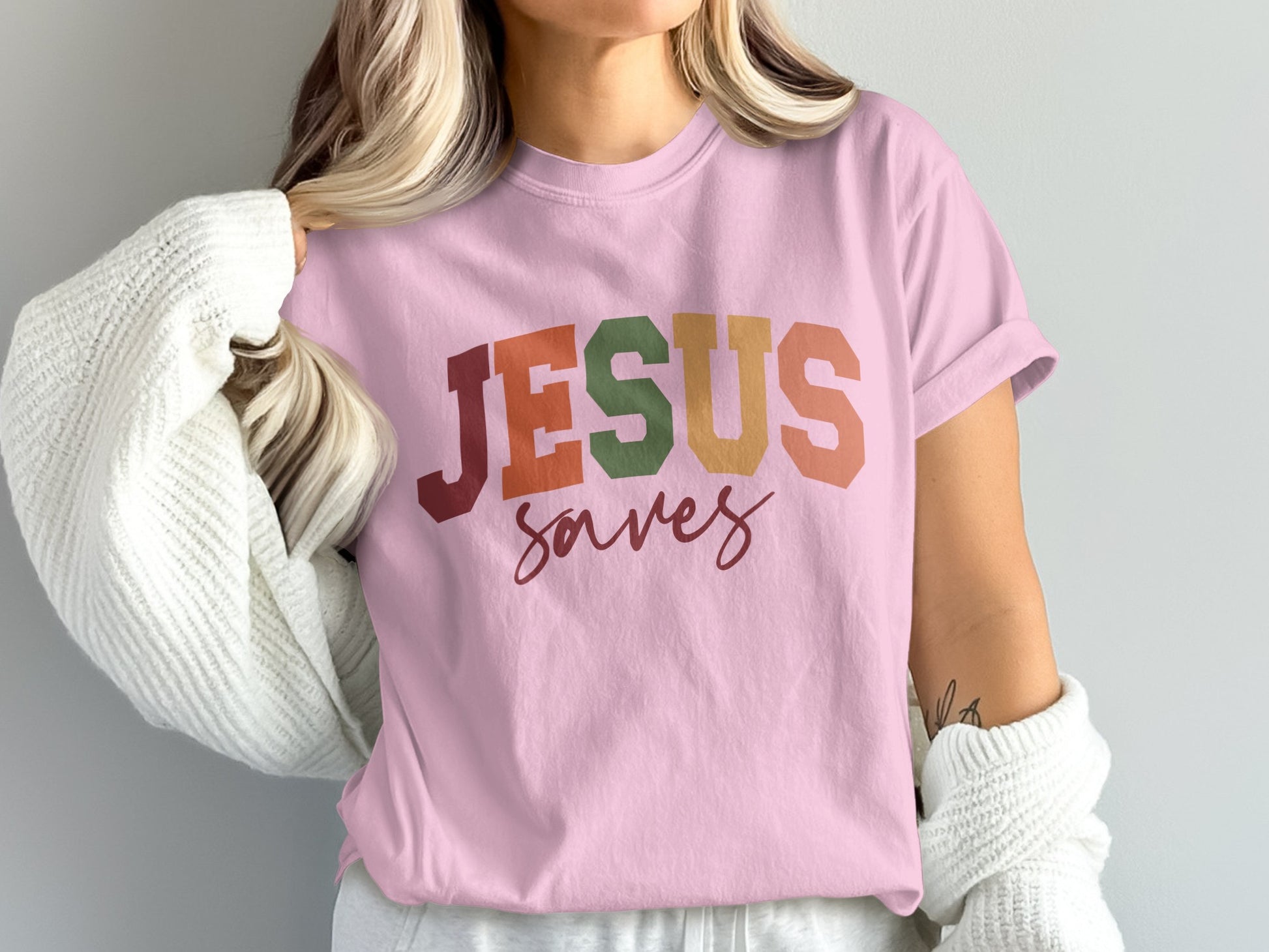 JESUS SAVES Graphic Tee Styled for All Seasons