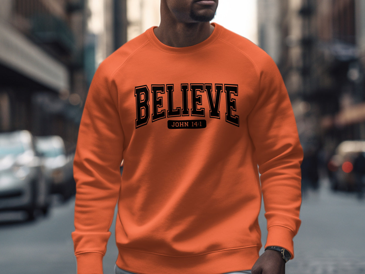 Believe John 14:1 Inspirational Sweatshirt Product