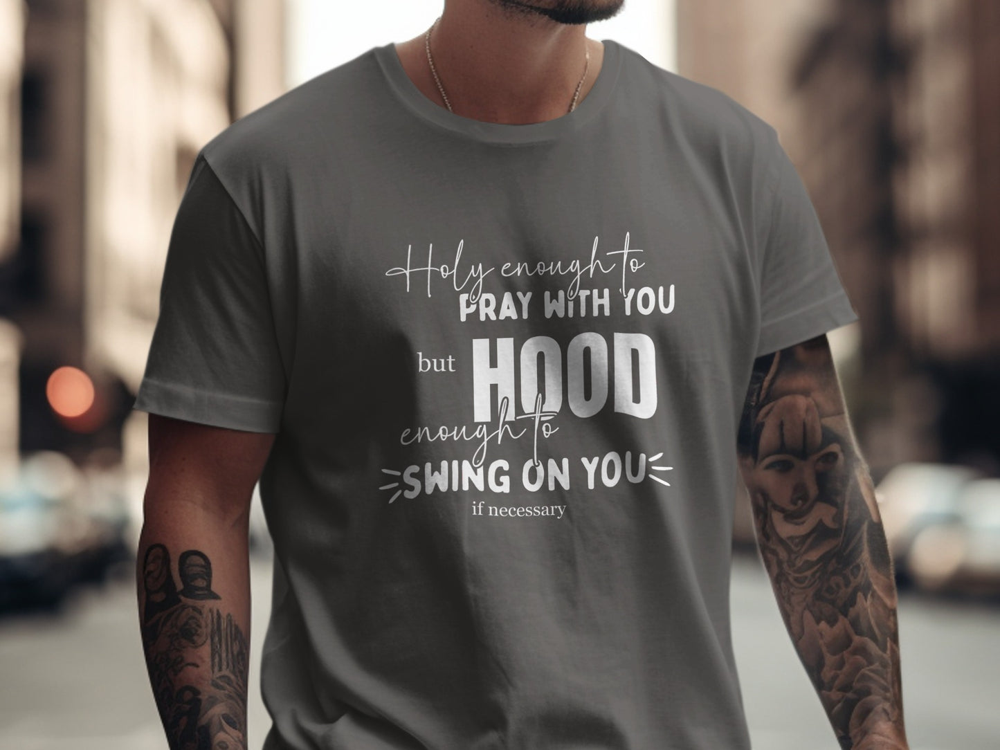 Pray With You Swing On You Hood Graphic T-shirt product type