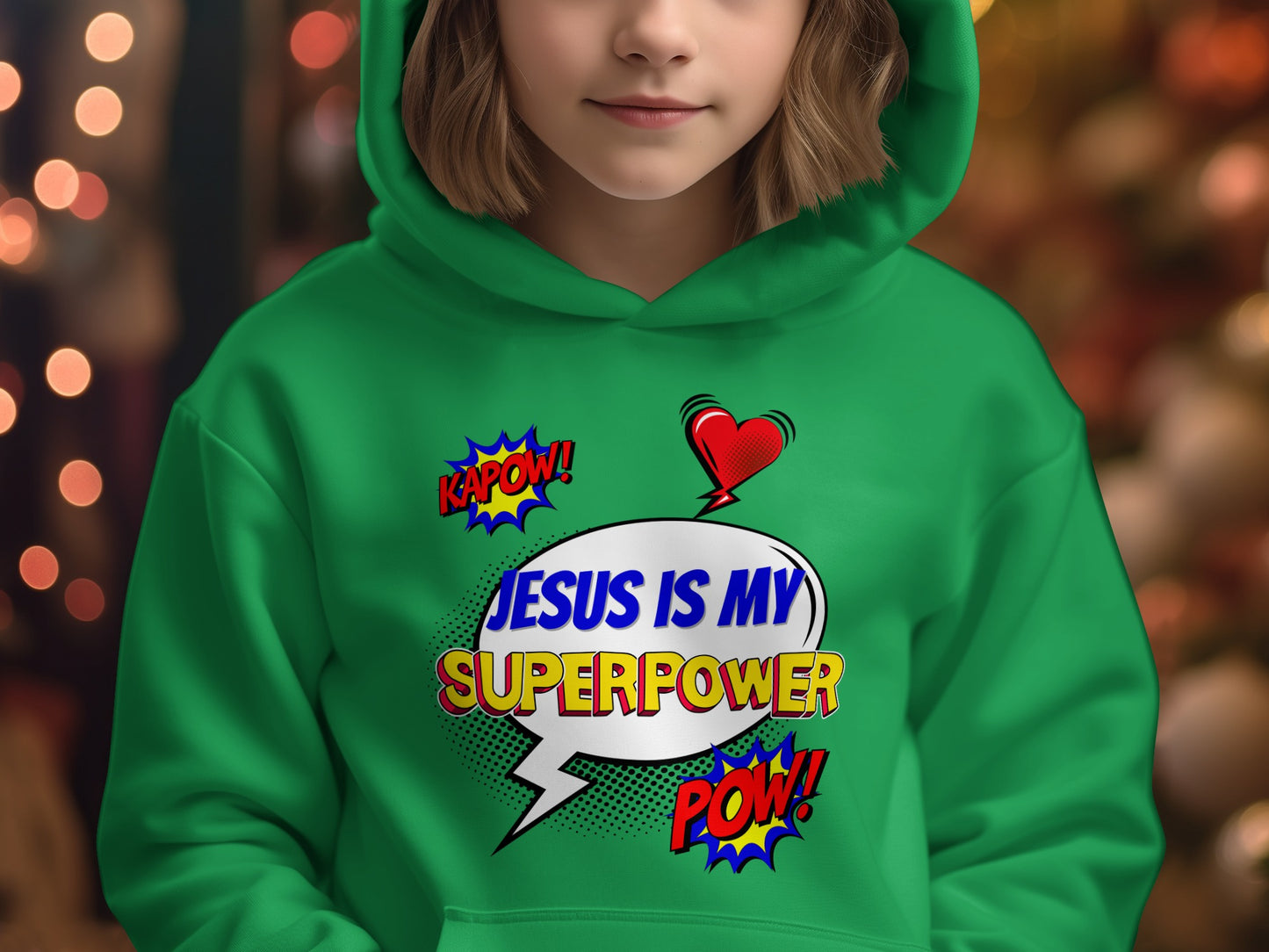 Jesus Is My Superpower Hoodie for Kids
