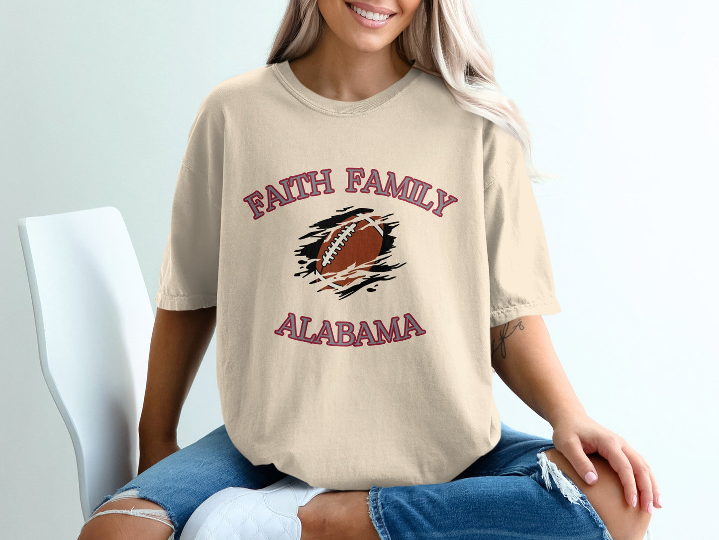 FAITH FAMILY ALABAMA Graphic Printed Casual Shirt